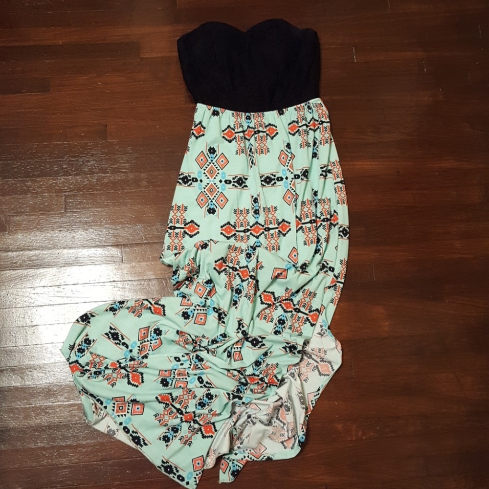 Strapless/backless maxi dress